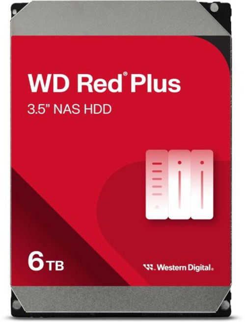 웨스턴 디지털 10TB WD 레드 플러스 NAS 내장 하드 드라이브 HDD - 7200RPM SATA 6GBs CMR 512MB 캐시 3.5인치 - WD100EFGX, 6TB, 128 MB Cache