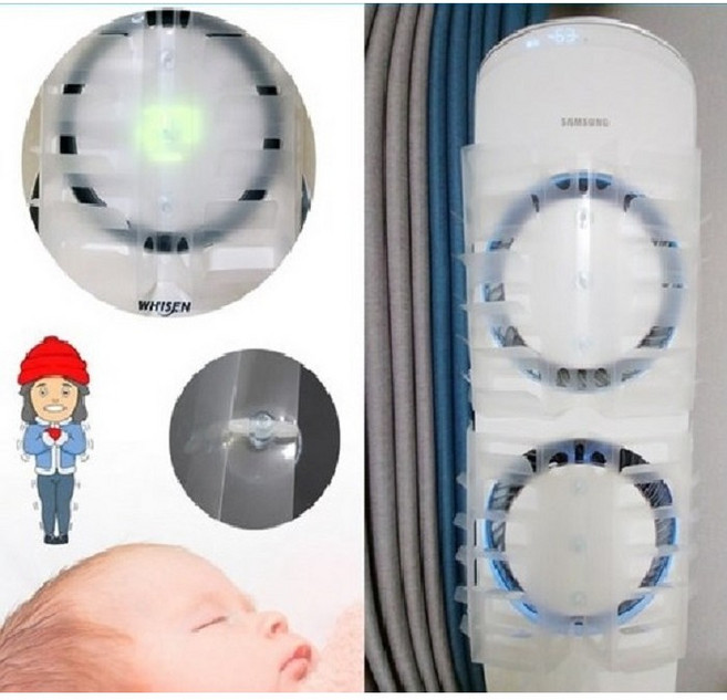 [윈드커버] 스탠드 에어컨 바람막이 LG/삼성 원형, 1개, 1개