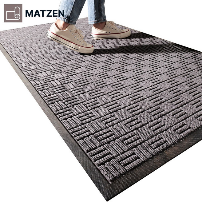 매트젠 직각무늬 업소용 현관 매트 발판 깔판 신발털이 아파트 출입구 사무실, 직각매트 차콜, 1개