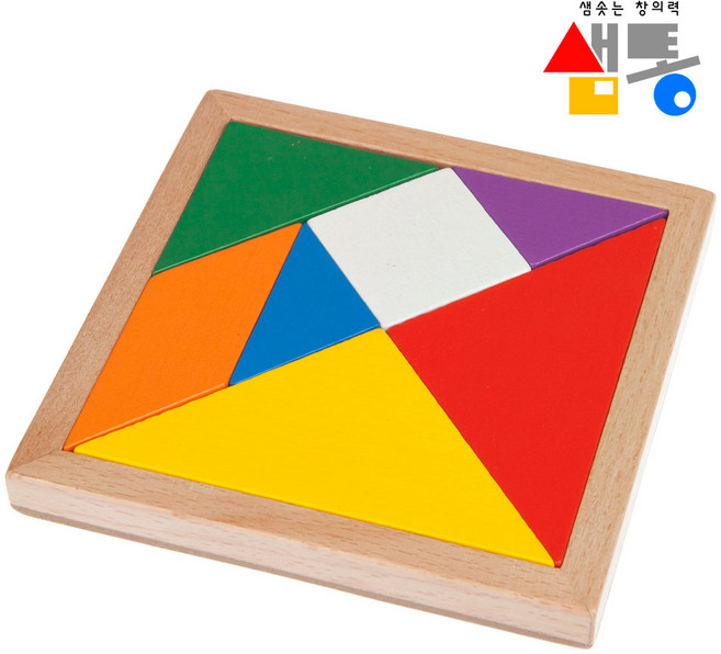 샘통 칼라 칠교(원목케이스), 교재추가안함, 1개