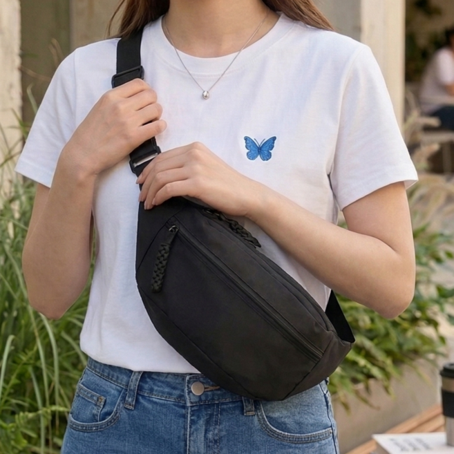 아메니아 도난방지 넉넉수납 슬링백