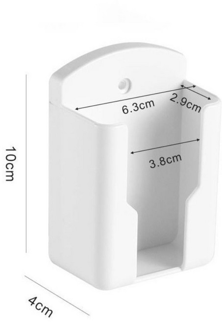 수저통내구성이 뛰어난 범용 원격 제어 홀더 접착식 에어컨 TV 랙 선반 벽걸이형 펀칭 필요 없음 보관함, 1개, 01 white--