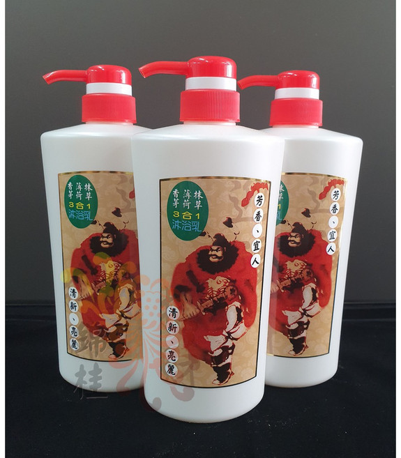 錦桂 安欣香茅薄荷抹草三合一沐浴乳, 1個