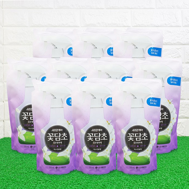 샤프란 꽃담초 자스민꽃 섬유 탈취제 리필, 320ml, 10개