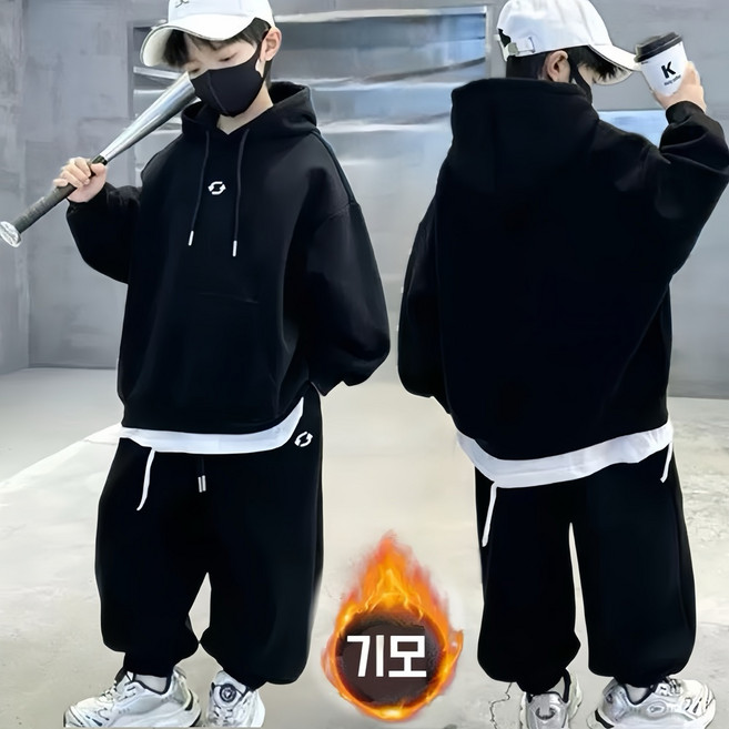 투나이언 남아 후드티 상하복세트 초등 중학생 트레이닝복 운동복 투피스 바지세트