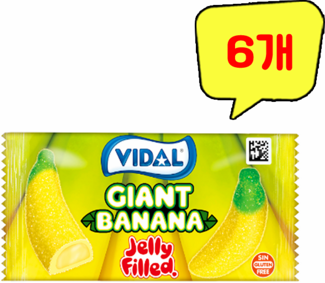 비달 자이언트 바나나향 젤리 필드 20g, 6개