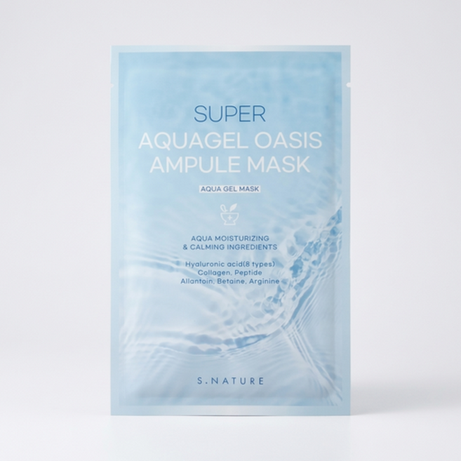 에스네이처 수퍼 아쿠아겔 오아시스 앰플 마스크팩 30ml, 1개입, 20개