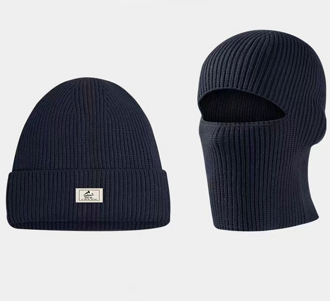 투웨이 멀티 비니 바라클라바 오토바이 스키 보드 발라클라바 헬멧착용가능, 네이비, 1개