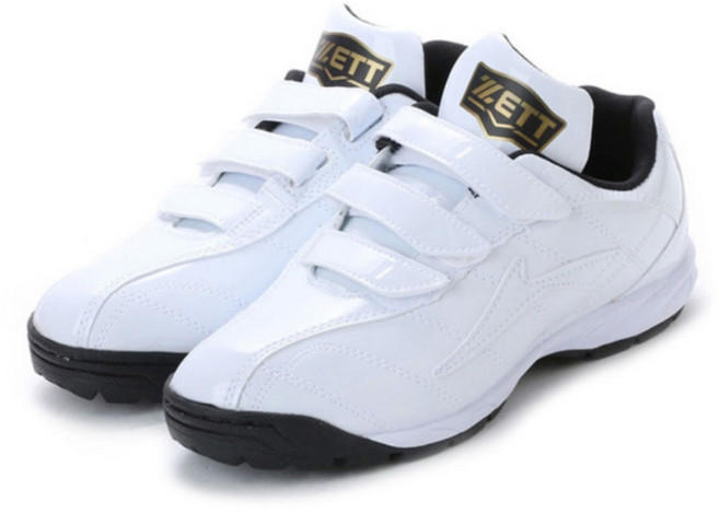 ZETT 제트 인조잔디 터프 야구화 유소년 성인용 화이트 야구신발 트레이닝화 BSR8017G-1111