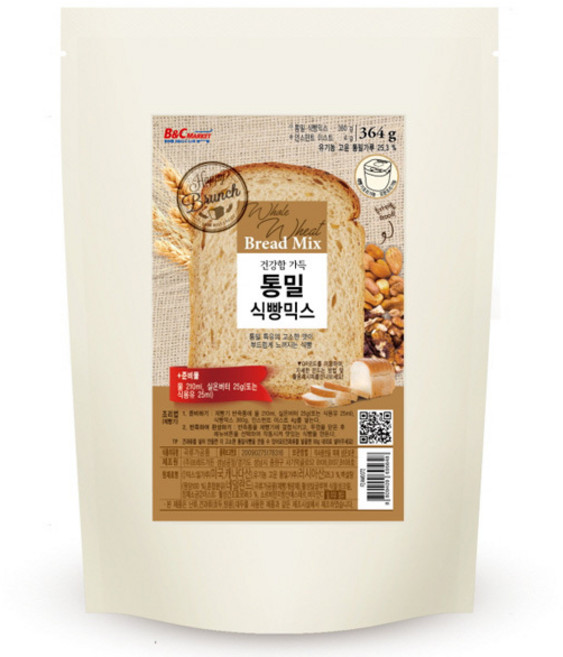[브레드가든] 건강함이 가득한 통밀식빵믹스, 364g, 1개