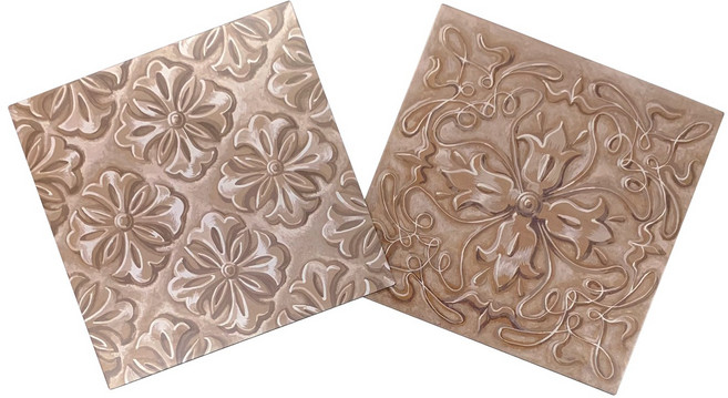 인스타일 모자이크 DIY 접착 조각타일 14 x 14 (2팩/12팩), 2팩, 앤틱브라운G