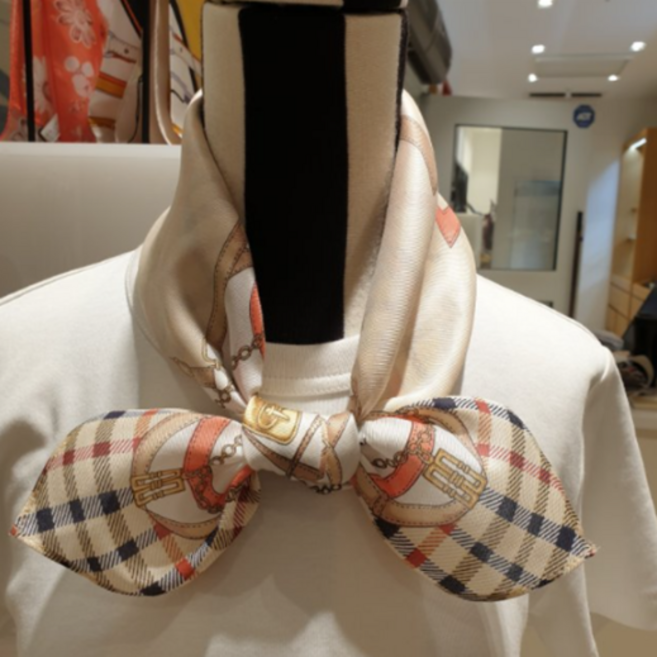 닥스 스카프 여성 쁘띠 면실크