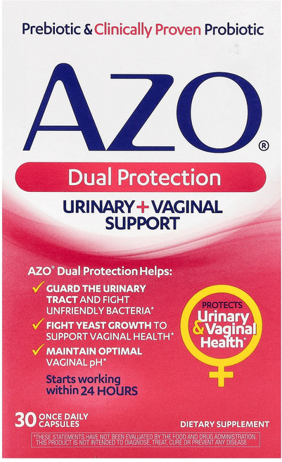 아조 103386 이중 보호 유리너리 버지널 서포트 캡슐 30정, 1개