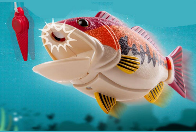 헤엄치는 힘센 물고기로보트 낚시장난감 움직이는 유치원 어려운, 1개