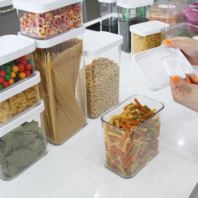 냉장고 파스타통 파스타보관용기 면통 직사각밀폐 파스타용기, M(No.6547)