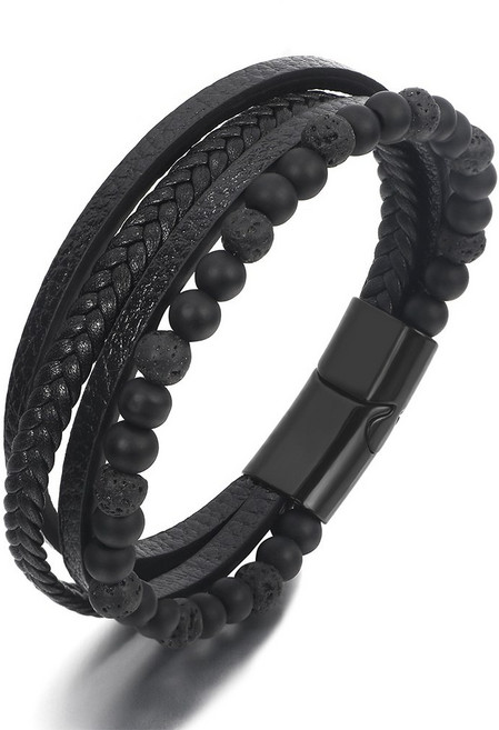 오누이디스플레이 남자 팔찌 가죽 호안석 커플 패션 뱅글 D26