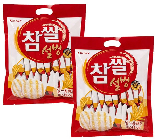 크라운 참쌀설병 270g, 2개