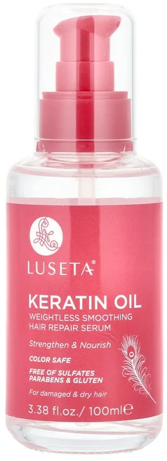 루세타뷰티 케라틴 오일 웨이트리스 스무딩 헤어 리페어 세럼 100ml(3.38fl oz), 1개 - 쿠팡