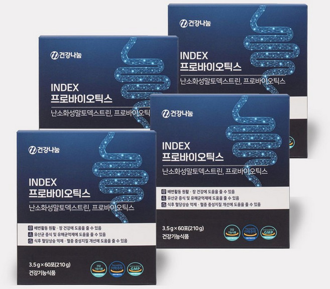 인덱스 프로바이오틱스, 4개, 60회분
