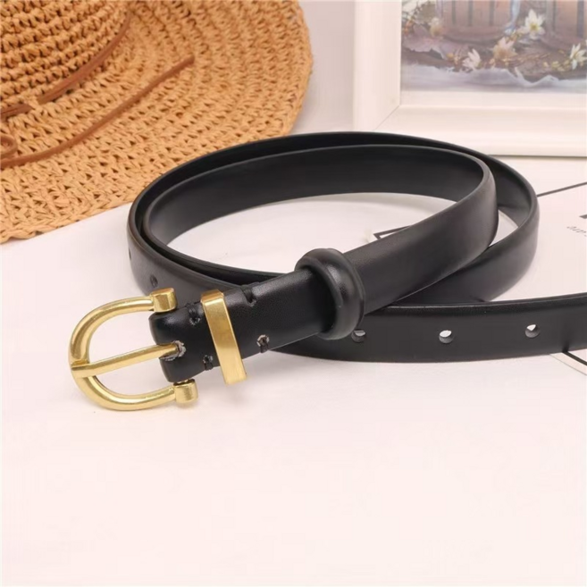 女士皮帶 簡約休閒金扣裝飾