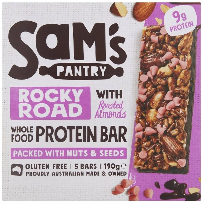 Sam's Pantry 샘스 팬트리 로키로드 프로틴바 5개입 Rocky Road Protein Bar, 190g, 1개 - 쿠팡