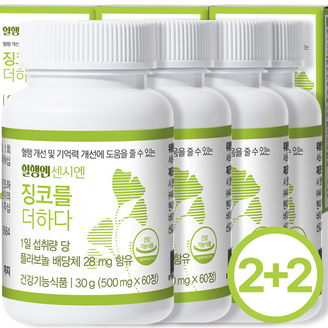 혈행엔 센시엔 징코를더하다, 60정, 4박스