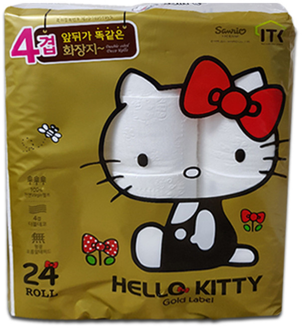 (오늘출발) 헬로키티 골드라벨화장지 4겹, 24개입, 1개