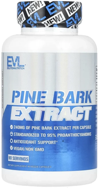 새해 첫좋은선물 EVLution Nutrition 소나무 껍질 추출물 베지 캡슐 90정(캡슐 1정당 240mg) 제대로 할인합니다, EVLutionNutrition소나무껍질추출물베지캡슐9, 1개 - 쿠팡