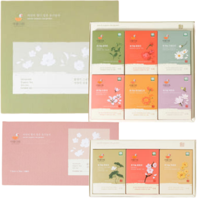 아름다원 유기농 꽃차 선물세트, 1세트, "사랑의향기"3종세트(목련+구절초+해당화)