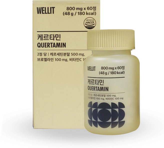 웰릿 케르타민 케르세틴 브로멜라인 + 머리끈증정, 1개, 60정