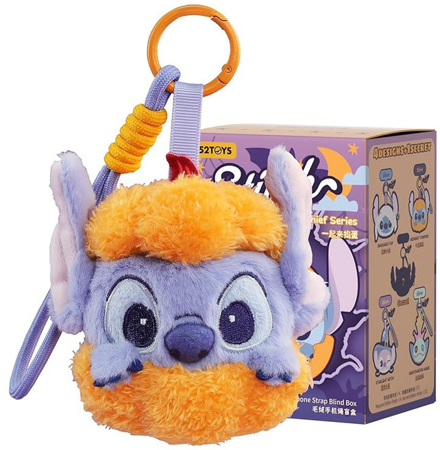52TOYS BLINDBOX STITCH Let's Make Mischief 트릭 오어 트리트 시리즈 스마트 호스트 랩 블라인드 박스 봉제인형 후크 포함 가방 매력 키체인 마스코트