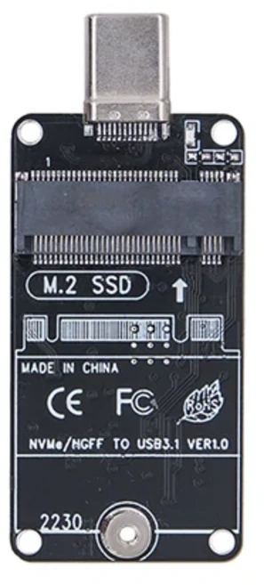 M.2 SSD 어댑터 듀얼 프로토콜 RTL9210B 칩 10Gbps USB 3.2 GEN2 USB-A/C타입 라이저 B M/M 키 M2 SATA, 01 USB-C 2230