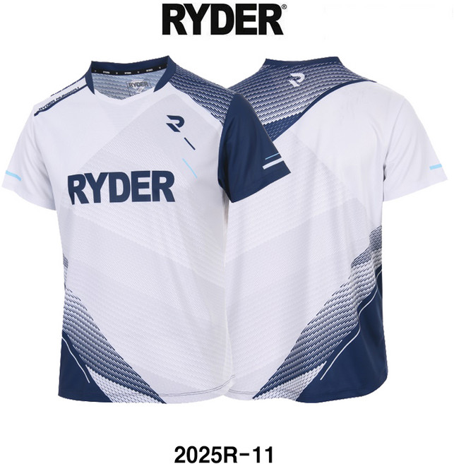 라이더 티셔츠 배드민턴 반팔 상의 남성 여성 게임웨어 화이트 네이비 2025R-11