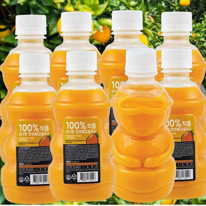 100% 착즙 삼다향 한라봉 감귤주스, 320ml, 8개