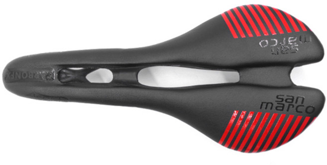 San Marco Aspider 자전거 안장 도로 Mtb 탄소 자전거 좌석 남성 여성 초경량 131mm 야외 사이클링 액세서리, [08] black-red