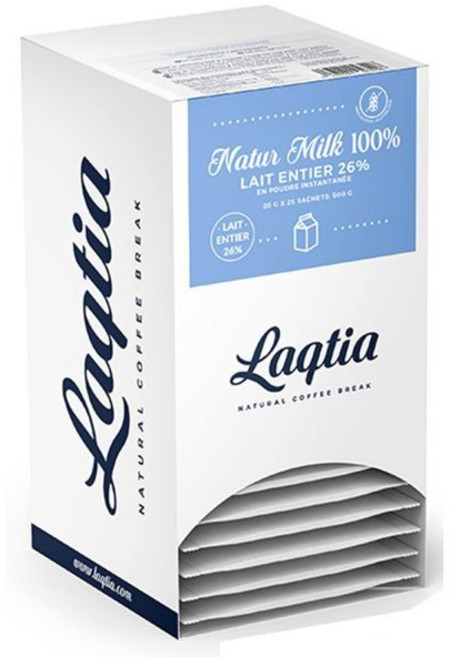 우유 밀크 파우더 가루 분말 Laqtia 라크티아 인스턴트 전지분유 전유분말 팩 18개입 1박스 8온스 한 잔 분량 비변형 bST 및 rBGH 무첨가 100% 유럽산 유제품 사, 전유, 8온스 (18개 묶음)