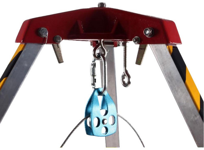 맨홀 구조 밀폐공간 구조용 난간 작업용 삼각대 장비 구조대 휴대용 그네 산업용 안전 지지대, 1. 구조 삼각대 (1200 파운드) 윈치의 전체 세트