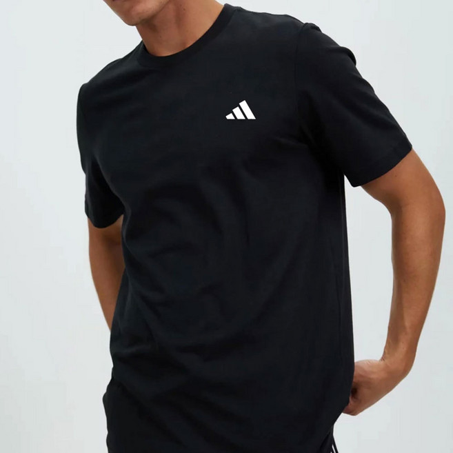 아디다스 남성 블랙 에어로레디 트레이닝 티셔츠 편안하고 부드러운 라운드 반팔티