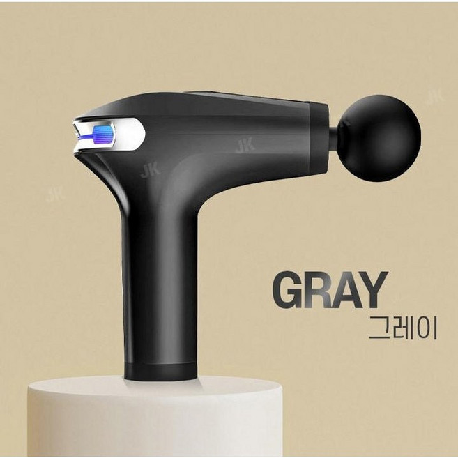 델메이트 에코너 진동 바디 마사지건 (확장핸들포함), 그레이, econer-M5