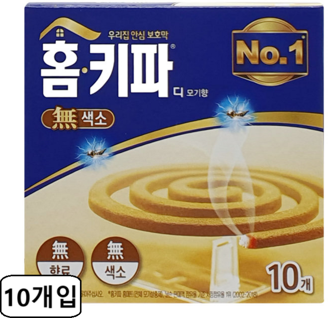 헨켈 홈키파 모기향 10P X10개 모기약 캠핑필수품, 130g, 10개