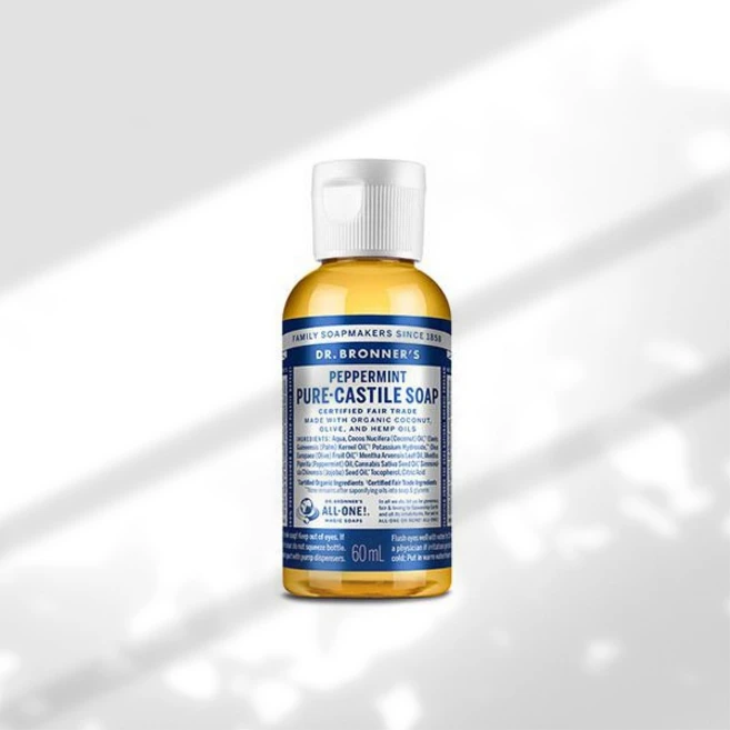 닥터브로너스 페퍼민트 퓨어 캐스틸 솝, 60ml, 1개 - 쿠팡