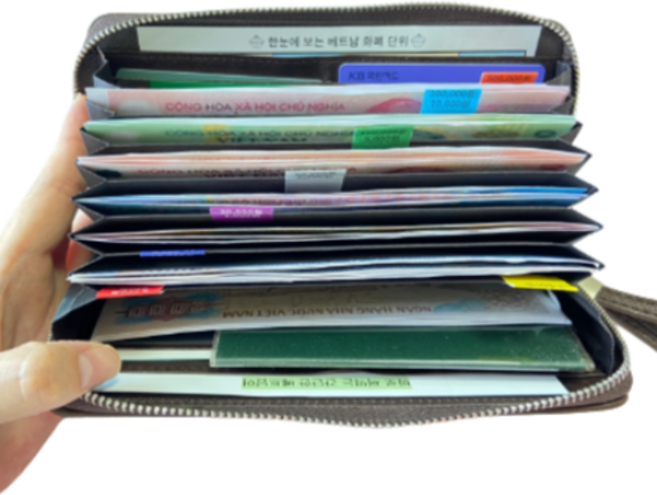 자네 베트남 동 지갑 여행지갑 만들기 동스티커 포함
