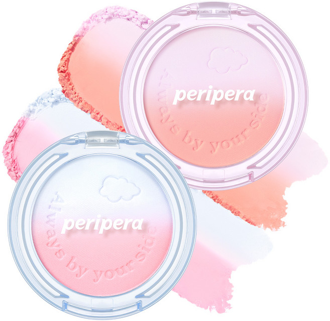 [1+1] 페리페라 맑게 물든 커스텀 치크, 001 구름속생기핑크, 002 발그레한피치, 1개