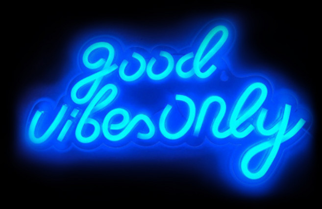 HK.sell 좋은일가득 감성 네온사인 무드등, 블루