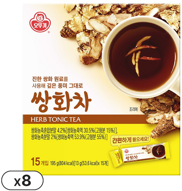 (무)쌍화차(오뚜기 195g)X8개(박스), 13g, 15개입, 8개