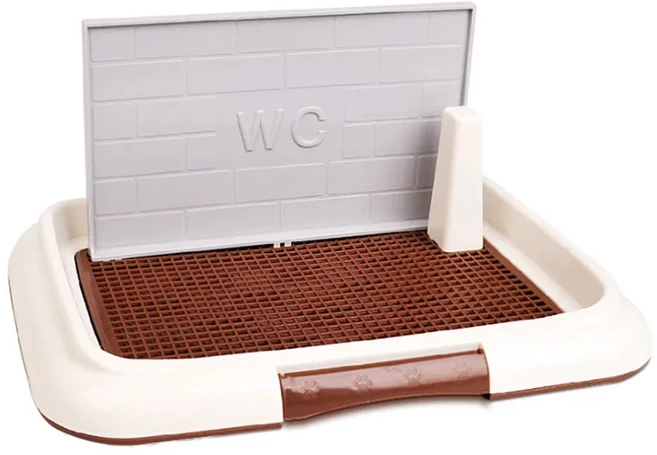 열소변기 그릇이있는 휴대용 애완 동물 강아지 고양이 화장실 트레이 오줌 훈련 패드, 02 S, 03 파란