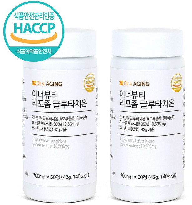 닥터스에이징 이너뷰티 리포좀 글루타치온 미국산 글루타치온 700mg, 2개, 60정