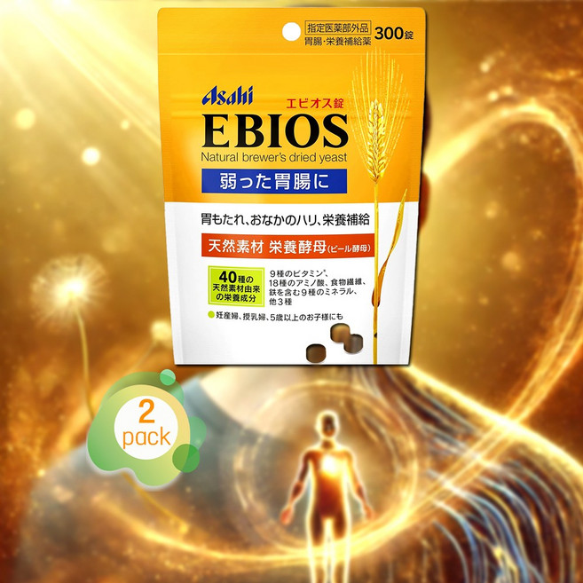 아사히맥주효모 에비오스 EBIOS 위장건강 소화기능강화 300정 2개