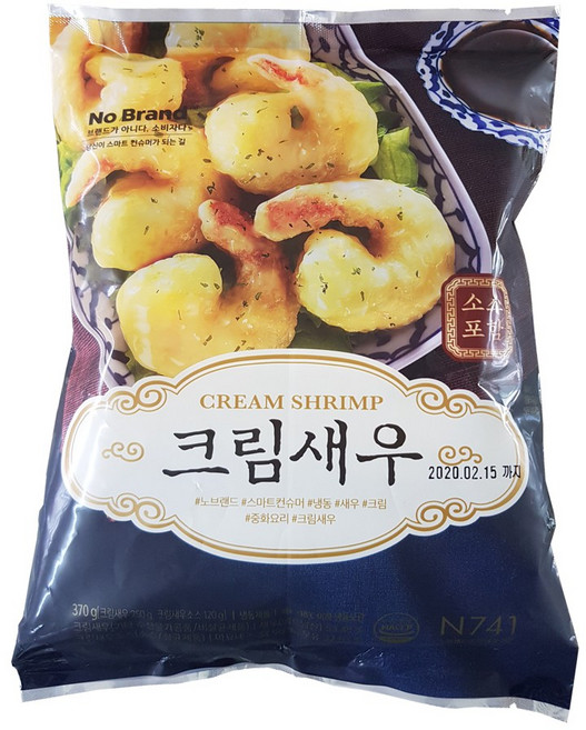 (노브랜드) 크림새우, 370g, 2개
