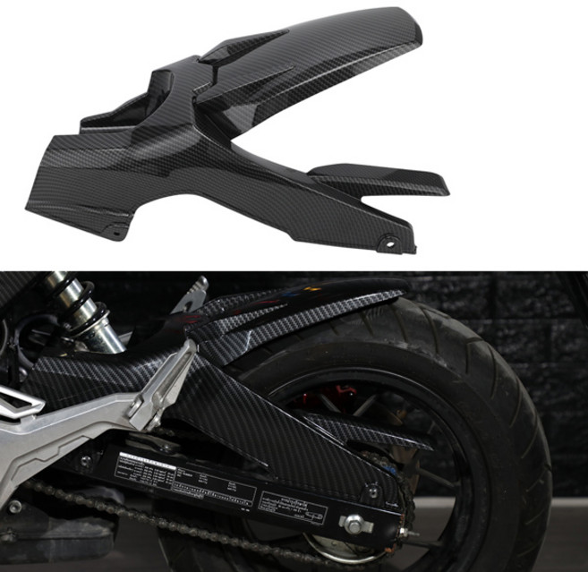 오토바이 모조 탄소 섬유 PP 펜더 커버 전면 후면 사이드 커버 혼다 Grom MSX125 MSX 125 용 헤드 라이트 연료 탱크, [02] Rear Wheel Fender